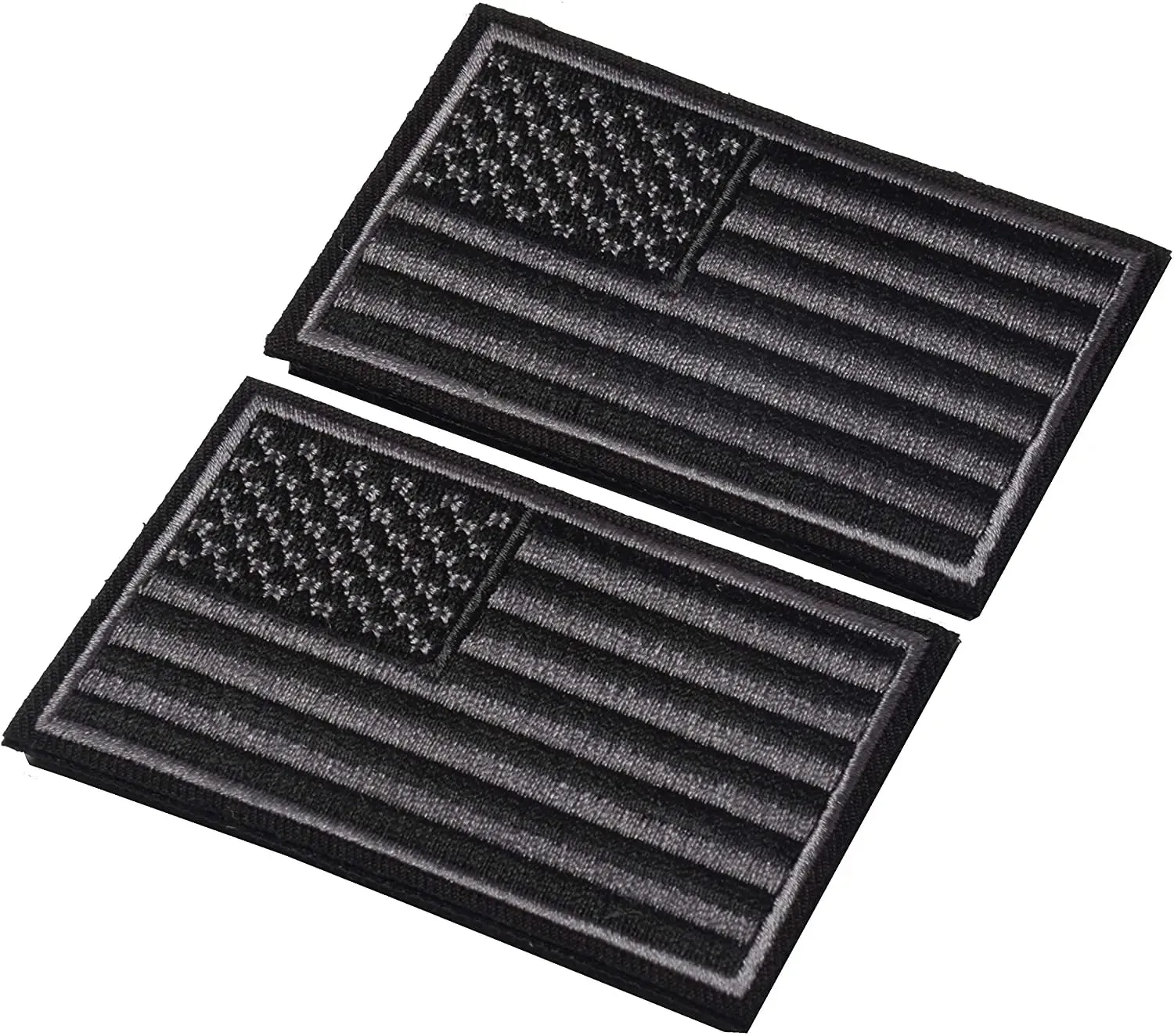 100 Tactical USA Flags Patch - Black & Gray American Flag