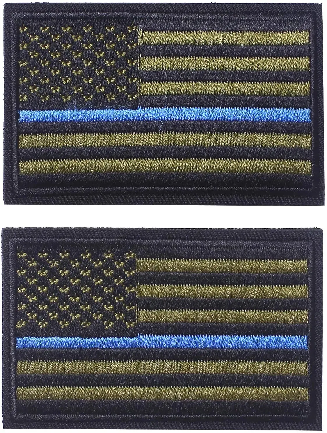 100 Tactical USA Flags Patch - Black & Gray American Flag