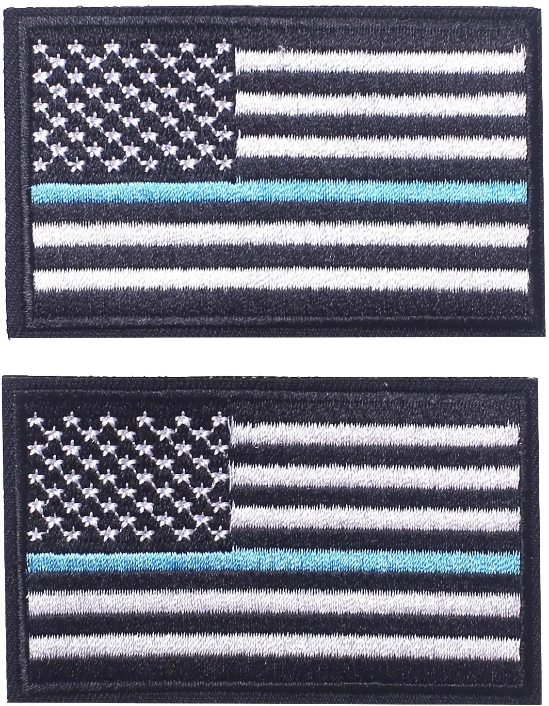 100 Tactical USA Flags Patch - Black & Gray American Flag