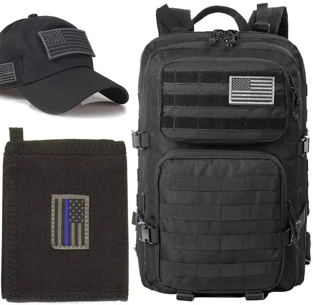100 Tactical USA Flags Patch - Black & Gray American Flag
