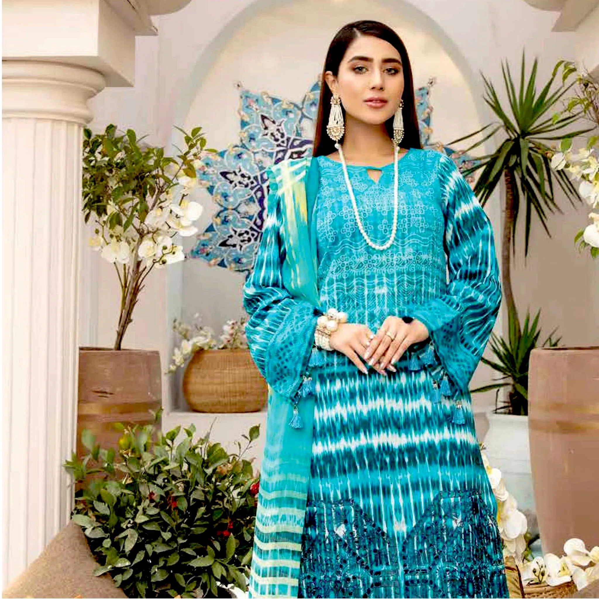 Aafreen Chunri Embroidered Lawn Chikankari Vol-9 – AF-64