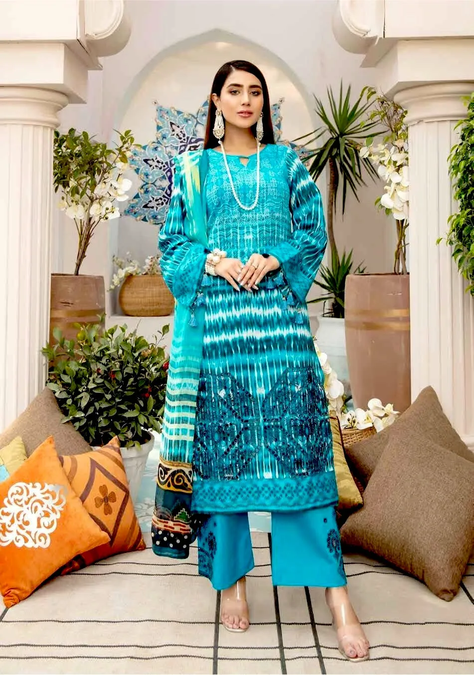 Aafreen Chunri Embroidered Lawn Chikankari Vol-9 – AF-64