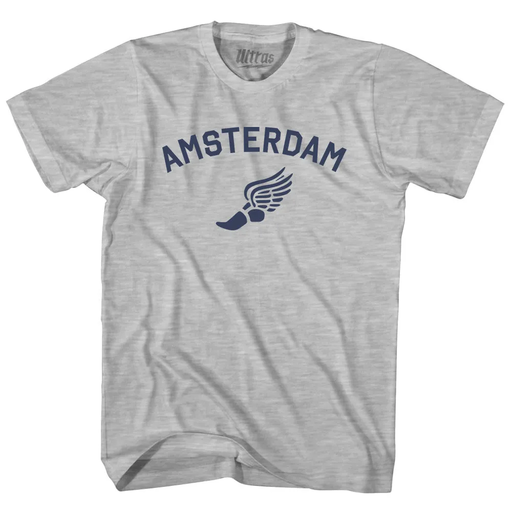 Amsterdam Running Track Winged Foot Womens Cotton Junior Cut T-Shirt