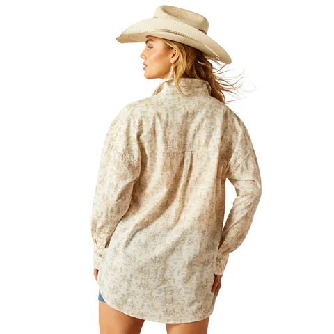 ARIAT WOMENS POPPY SUMMER OVERSHIRT LS SHIRT