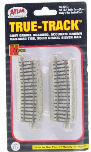 Atlas N Code 65 Tru-Track(R) - 1/2 12-1/2" Radius Curve