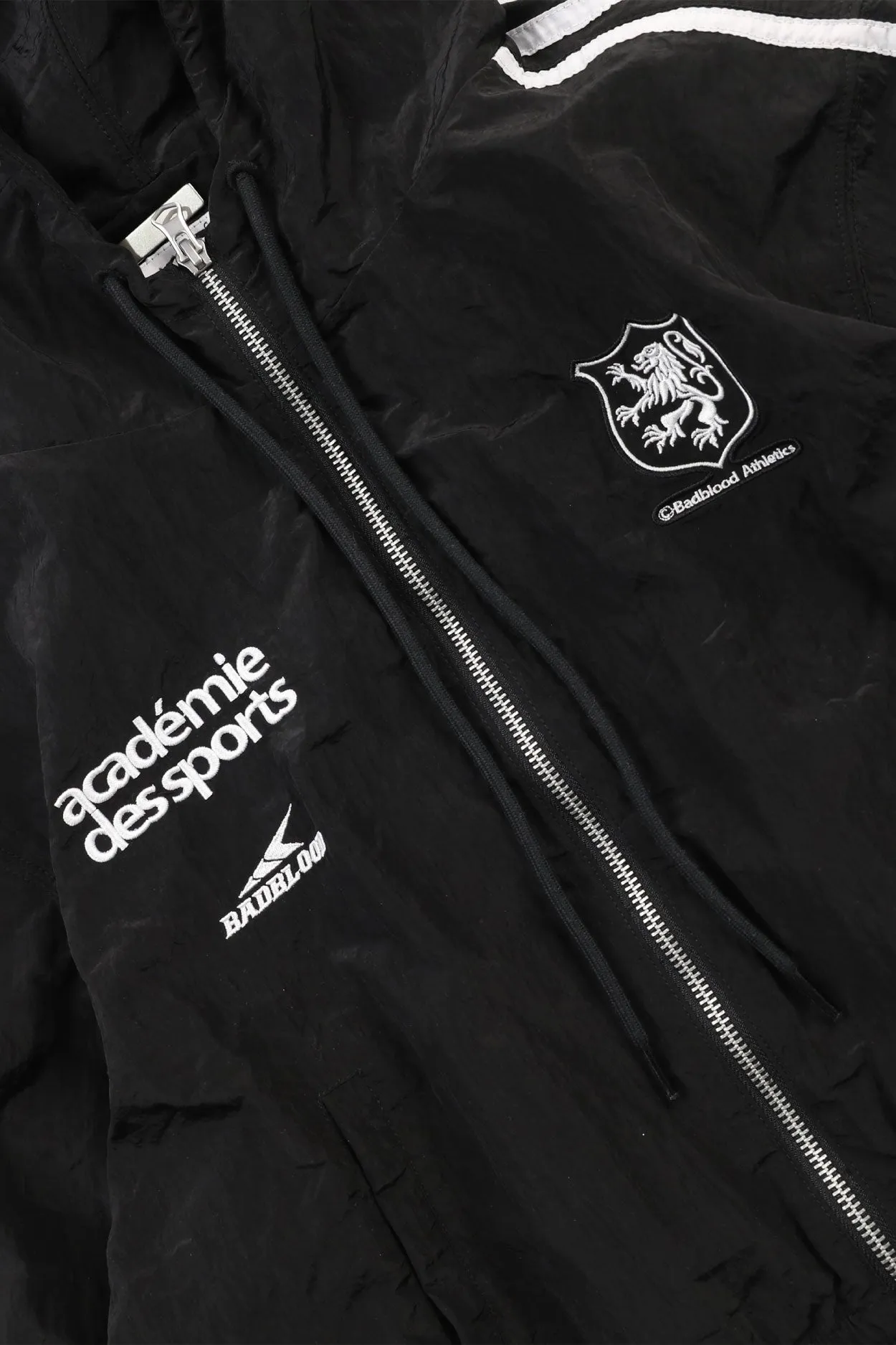 Badblood ADS Vintage Hooded Track Jacket Black