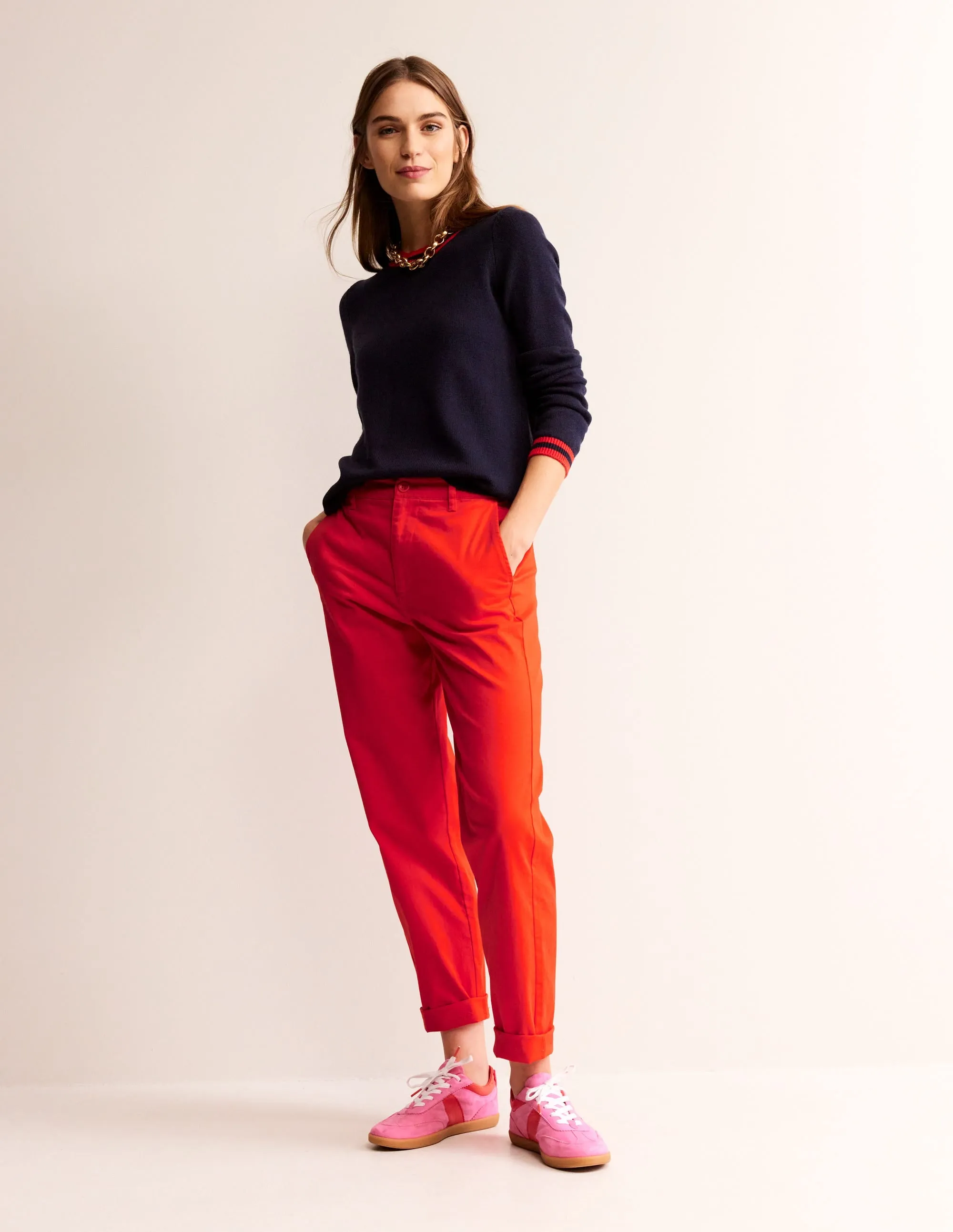 Barnsbury Chino Trousers-Admiral