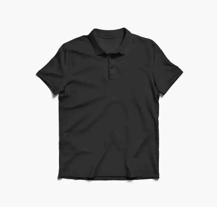 BLACK POLO TEE