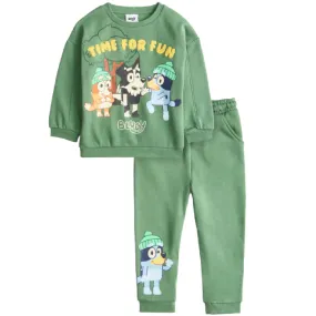 BLUEY Green Sweatshirt & Jogging Pants Set