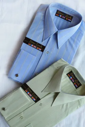 EURO LOOK Striped 80s Dress Shirt