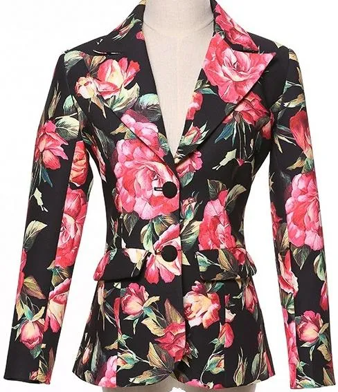 Floral Print Blazer