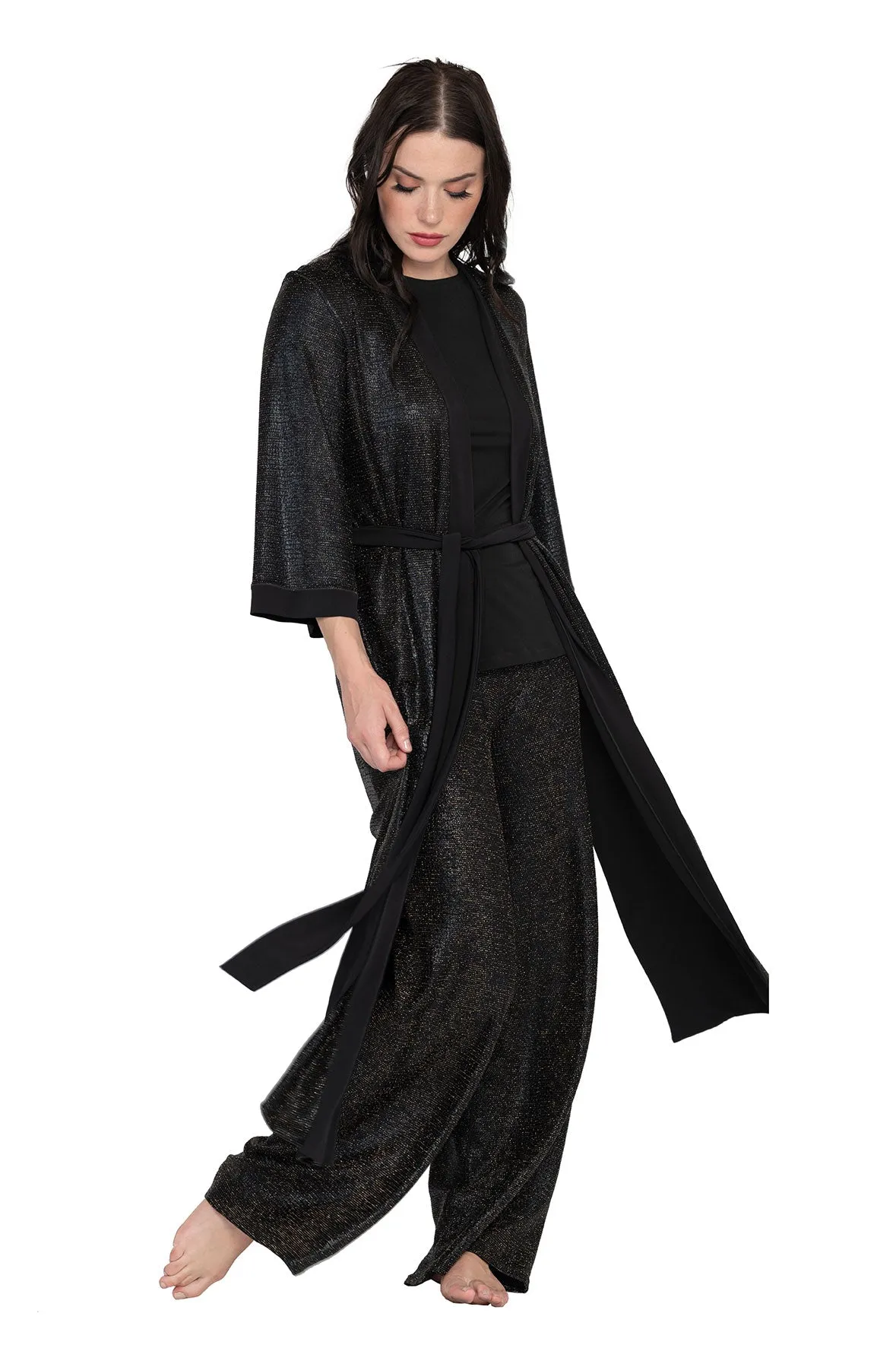 Fully Lined Robe With Slits