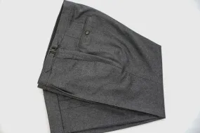 Premium Wool Blend Tailored Trousers - Charcoal Grey