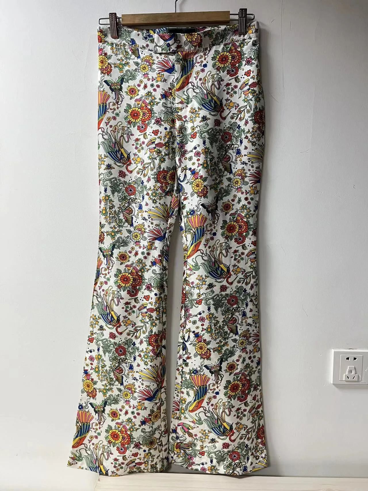 TROUSERS LPRTR2201 in silk twill fabric- pritwi