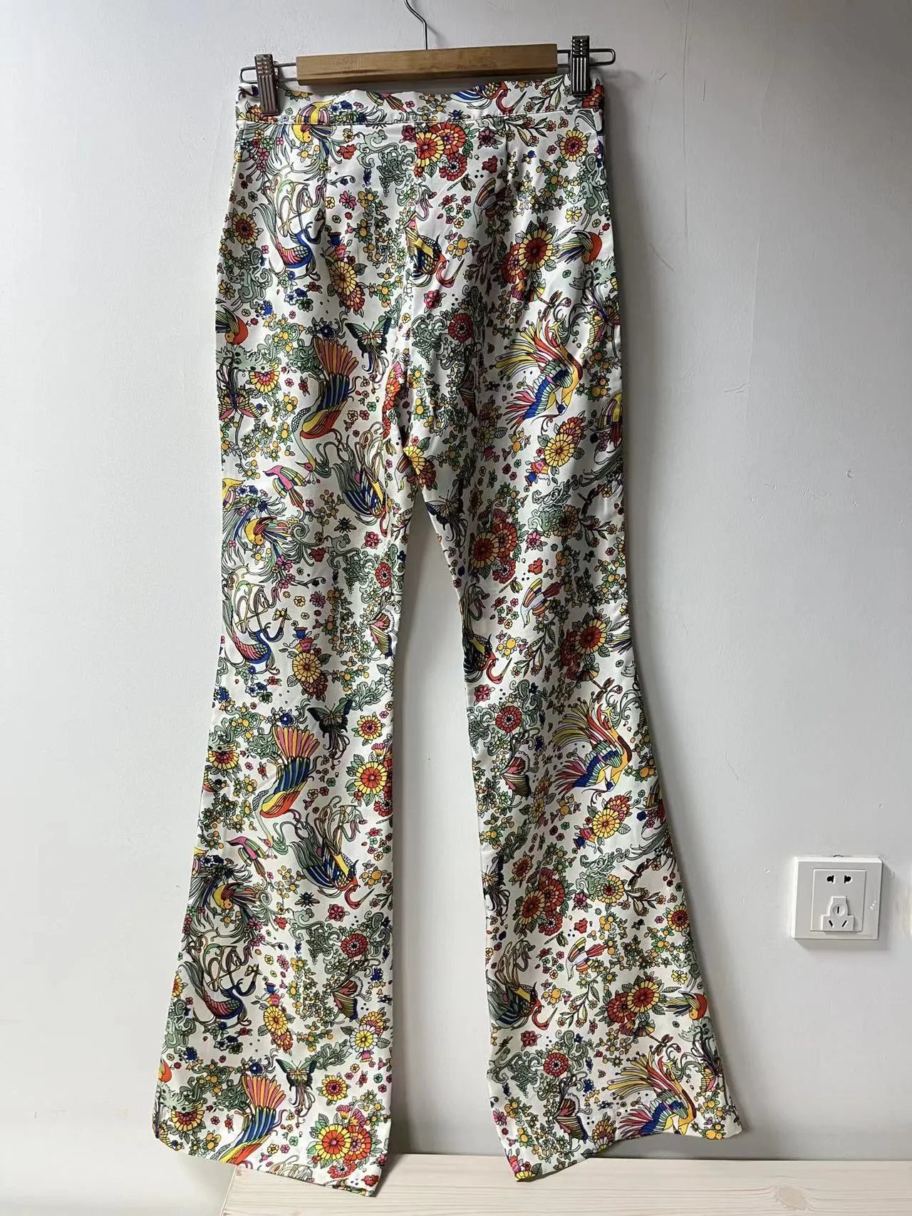 TROUSERS LPRTR2201 in silk twill fabric- pritwi