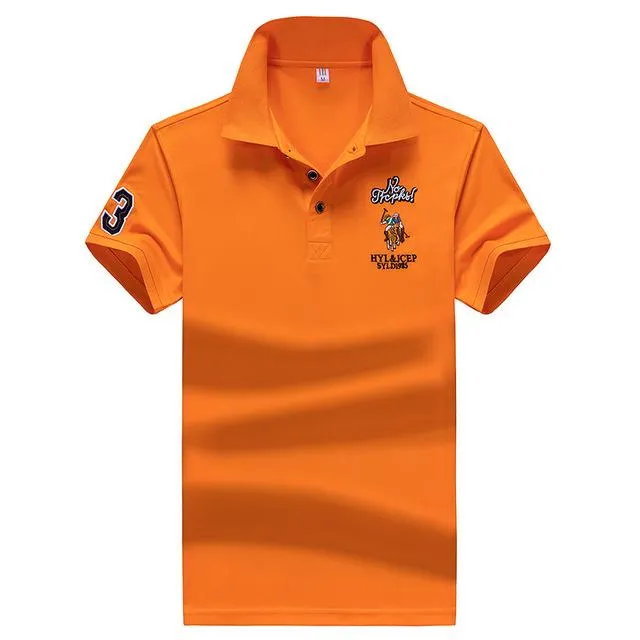 YIHUAHOO Brand Polo Shirt Men High Quality Men Cotton Short Sleeved Summer Shirt Brand Jerseys Polo Hombre Size M-4XL JCP-733