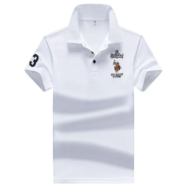 YIHUAHOO Brand Polo Shirt Men High Quality Men Cotton Short Sleeved Summer Shirt Brand Jerseys Polo Hombre Size M-4XL JCP-733