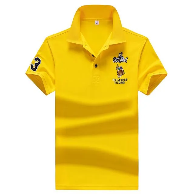 YIHUAHOO Brand Polo Shirt Men High Quality Men Cotton Short Sleeved Summer Shirt Brand Jerseys Polo Hombre Size M-4XL JCP-733