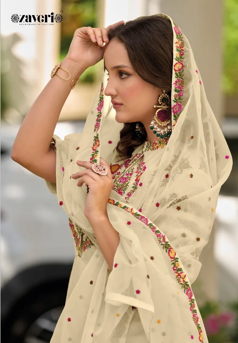 Zaveri Gazal Roman Silk Designer Ready Made Collection