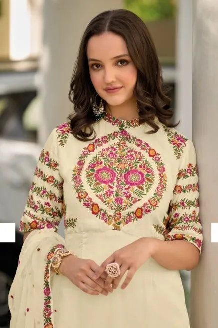 Zaveri Gazal Roman Silk Designer Ready Made Collection